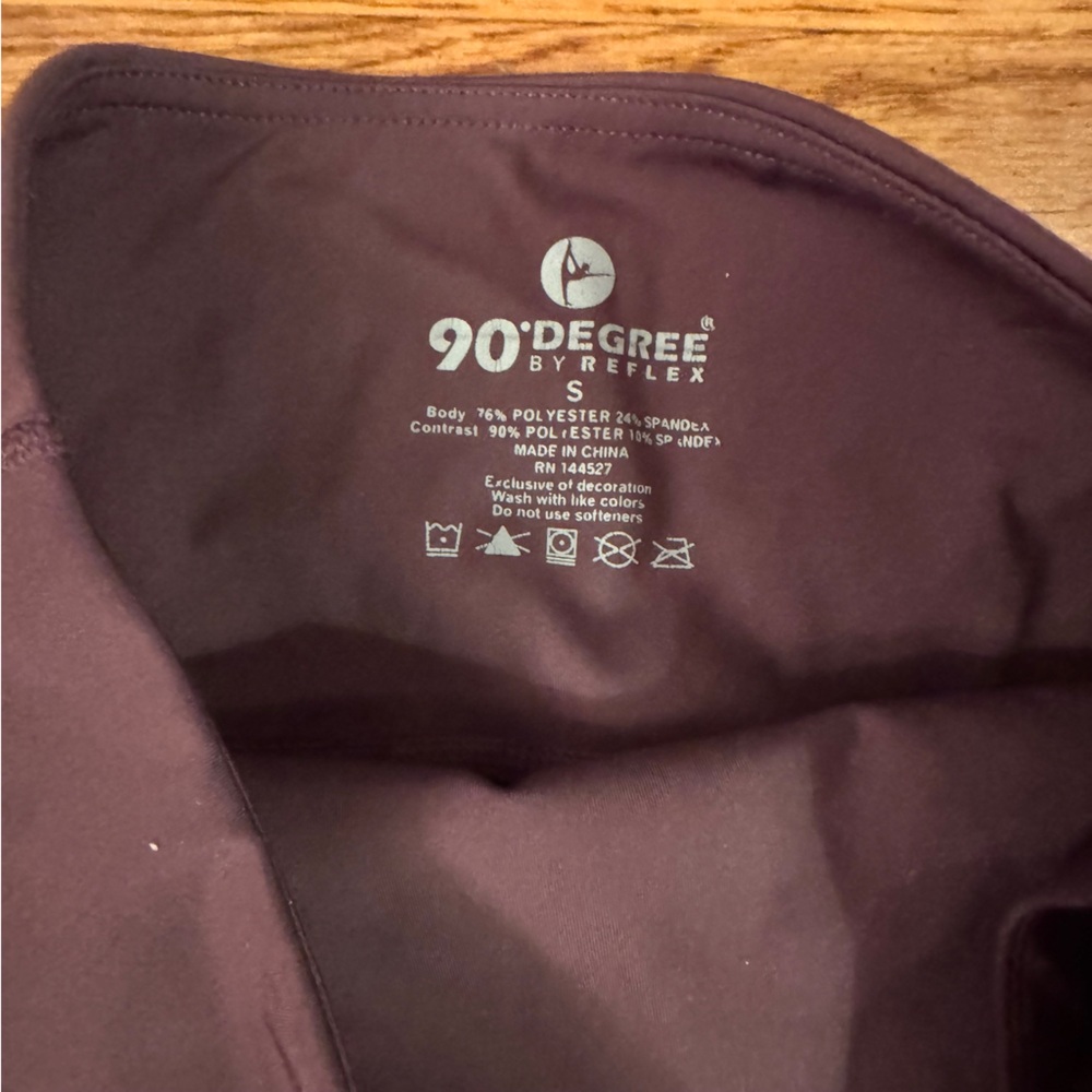 90 Degree By Reflex Plum Workout Exercise Yoga Leggings size S - Picture 5 of 9
